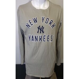 New York Yankees Shirt Mens Size Large Gray Longsleeve Fanatics Sportswear